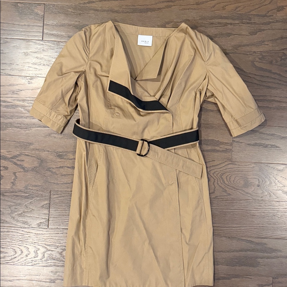 Akris Punto Belted Trench Dress Size 8